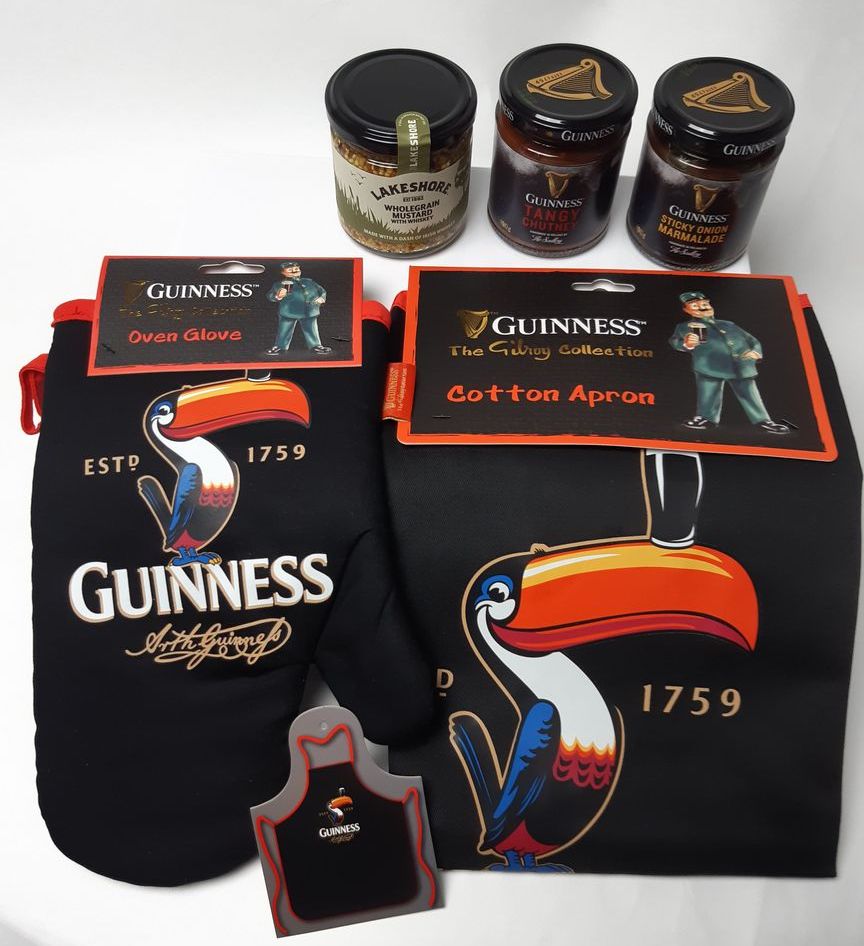 Guinness Gute Laune Grill Geschenkpaket mit GRATIS Mustard