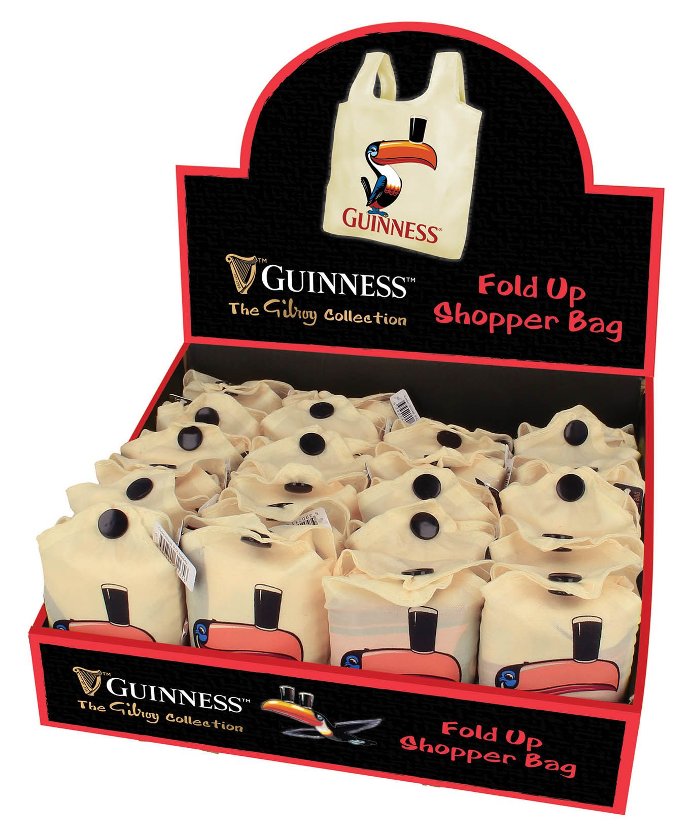 Guinness Faltbare Tragetasche mit Tukanmotiv