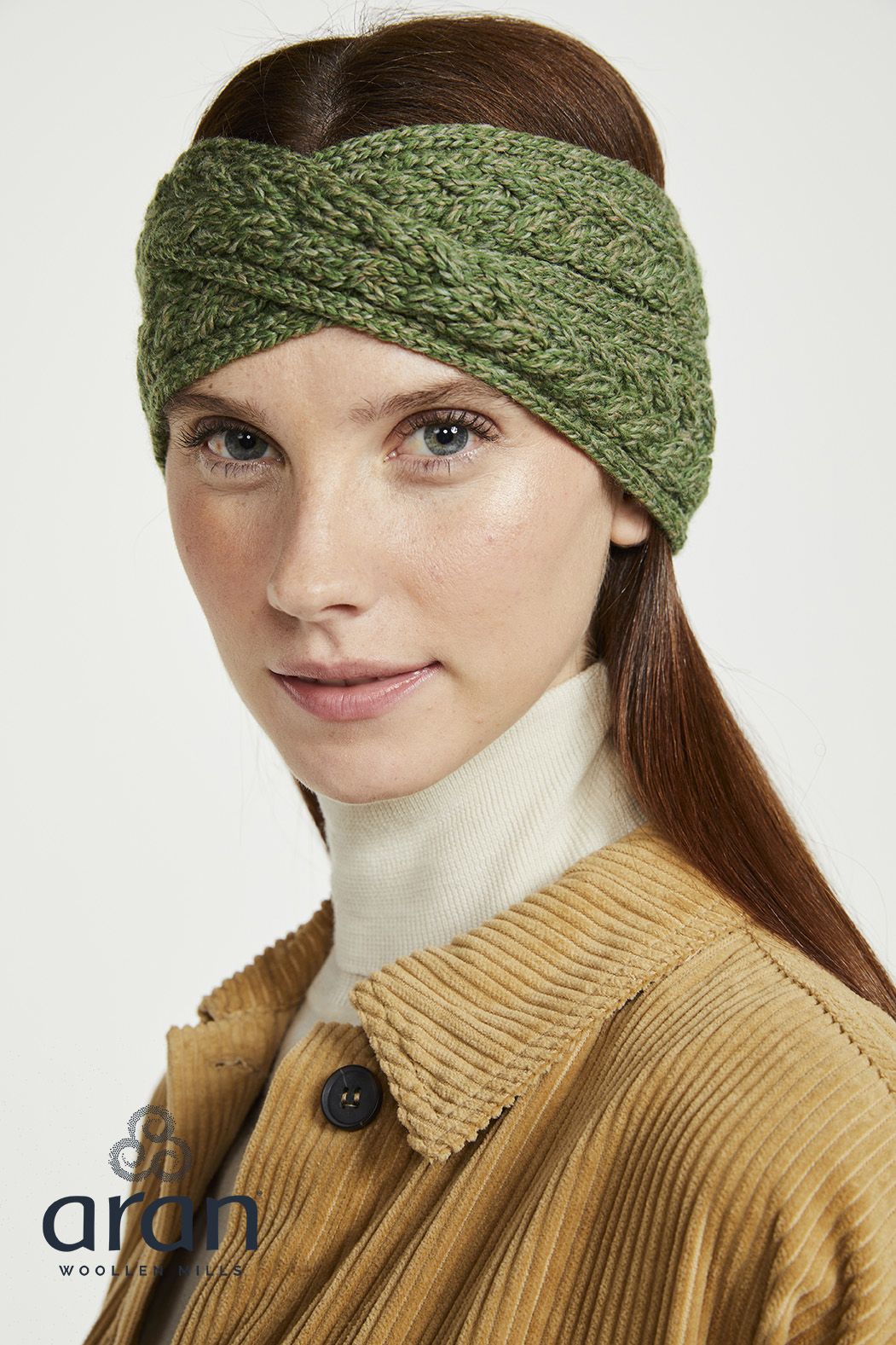 Gestricktes Merino-Stirnband/Ohrenwärmer für Damen