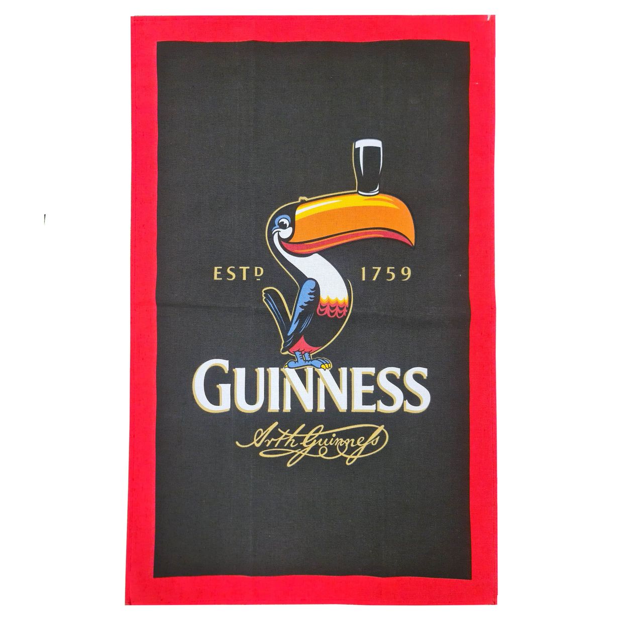 Guinness Geschirrtuch aus der Gilroy Tukan Collection